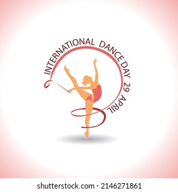 International dance day 29 april. Logo icon vector illustration.