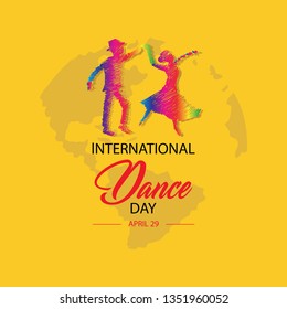 International Dance Day. April 29.  Design template for banner, flyer, invitation, brochure, poster or greeting card