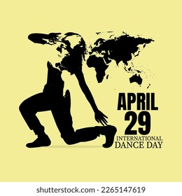 international dance day concept. april 29 moment. illustration vector