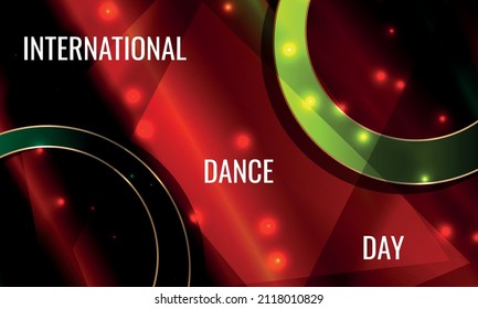  día de baile internacional. Diseño adecuado para carteles y pancartas de tarjetas de felicitación