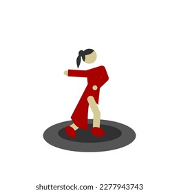 international dance day icon, simple icon dance with elegance concept