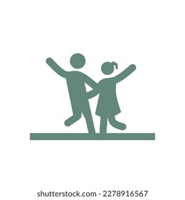 international dance day icon, simple icon dance with elegance concept