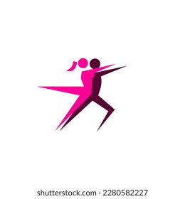 international dance day icon, simple icon dance with elegance concept