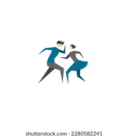 international dance day icon, simple icon dance with elegance concept
