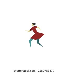 international dance day icon, simple icon dance with elegance concept