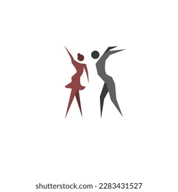 international dance day icon, simple icon dance with elegance concept - Shutterstock ID 2283431527