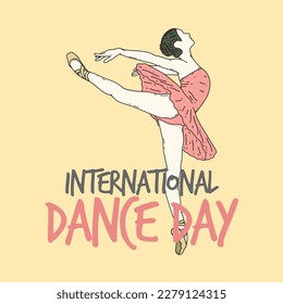 International Dance Day vector background, perfect for office, company, school, social media, advertising, printing and more