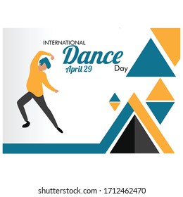 International Dance Day Vector Illustration. crative logo poster.abstract.