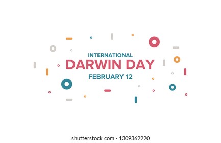 International Darwin Day. The celebration of the birthday of the scientist Charles Darwin. International Day of Science and Humanism. Poster, banner, and background