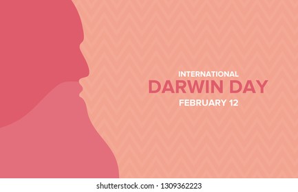 International Darwin Day. The celebration of the birthday of the scientist Charles Darwin. International Day of Science and Humanism. Poster, banner, and background