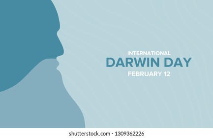 International Darwin Day. The celebration of the birthday of the scientist Charles Darwin. International Day of Science and Humanism. Poster, banner, and background