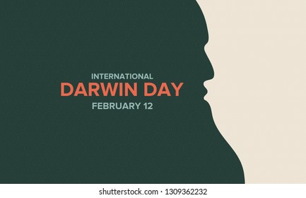 International Darwin Day. The celebration of the birthday of the scientist Charles Darwin. International Day of Science and Humanism. Poster, banner, and background