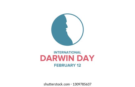 International Darwin Day. The celebration of the birthday of the scientist Charles Darwin. International Day of Science and Humanism. Poster, banner, and background