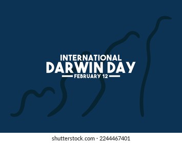 International Darwin Day. February 12. Poster, banner, card, background. Eps 10.