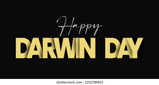 International Darwin Day with luxury simple Vector illustration design.