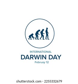 International Darwin Day.  International Day of Science and Humanism. Poster, banner, and