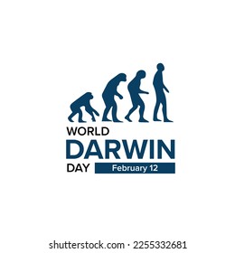 International Darwin Day.  International Day of Science and Humanism. Poster, banner, and