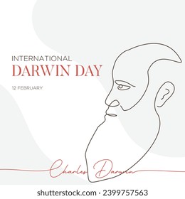 International Darwin Day of Science and Humanism background template design. Vector illustration