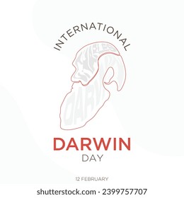 International Darwin Day of Science and Humanism background template design. Vector illustration