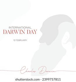 International Darwin Day of Science and Humanism background template design. Vector illustration