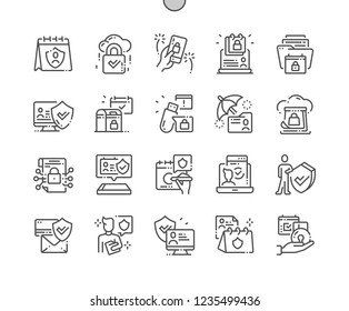 International Data Protection Day Well-crafted Pixel Perfect Vector Thin Line Icons 30 2x Grid for Web Graphics and Apps. Simple Minimal Pictogram