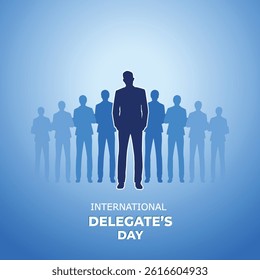International Delegate’s Day, 25 April. Celebration or campaign banner.