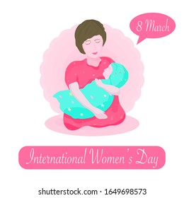 International women’s day 8 March vector illustration graphic design abstract background pattern 
