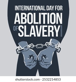 International Day of Abolition of Slavery December 2,web banner, vector	