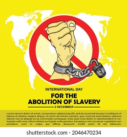 INTERNATIONAL DAY FOR THE ABOLITION OF SLAVERY, POSTER AND BANNER