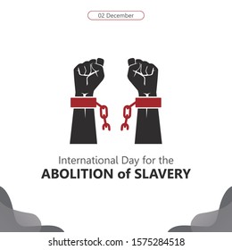 International day for the abolition of slavery vector design. Happy abolition of slavery. 02 December international day greeting design