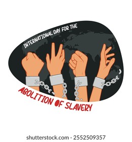 Día Internacional para la Abolición de la Esclavitud - Ilustración vectorial