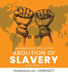 International Day for the Abolition of Slavery vector design template good for celebration usage. International Day for the Abolition of Slavery design. eps 10.