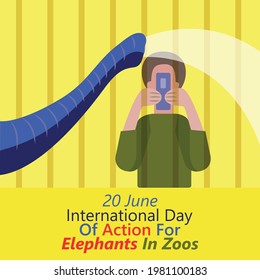 International Day of Action for Elephants in Zoos 3. Poster, flyer, banner svg