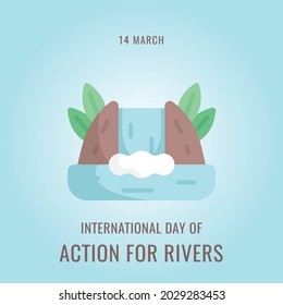                                   
International Day of Action for Rivers, Vector illustration design.
