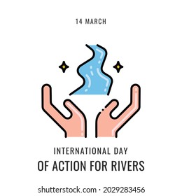                                   
International Day of Action for Rivers, Vector illustration design.