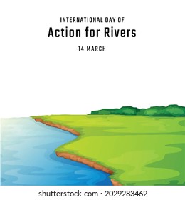                                   
International Day of Action for Rivers, Vector illustration design.