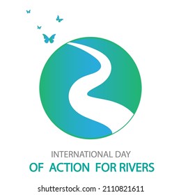 International Day of Action for Rivers, vector art illustration.