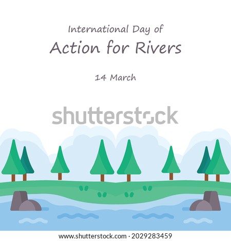                                   
International Day of Action for Rivers, Vector illustration design.