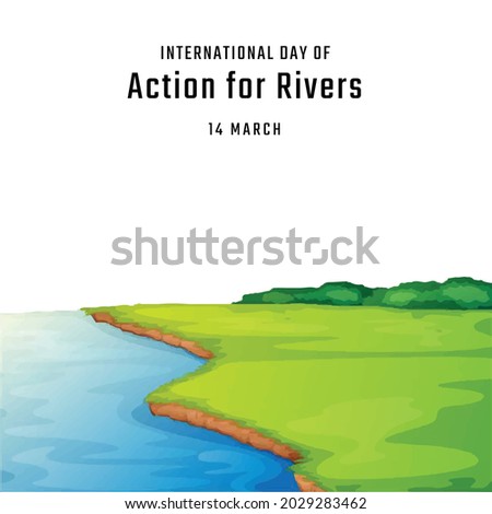                                   
International Day of Action for Rivers, Vector illustration design.