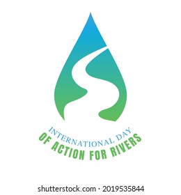 International Day of Actions for Rivers Vector Illustration. Suitable for greeting card poster and banner.