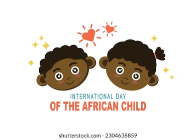  International Day of the African Child background. Children International Parents. Vector illustration.