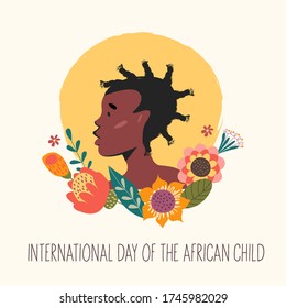 International day of the African child. Vector illustration.