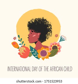 International day of the African child. Vector illustration.