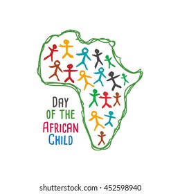 International Day of the African Child. Vector Illustration.