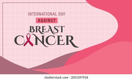 International day against Breast Cancer wallpaper background in abstract design illustration banner