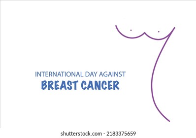 International day against breast cancer. Social contant.