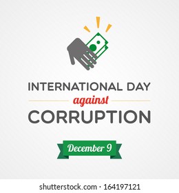 International Day against Corruption. December. Vector illustration, flat design