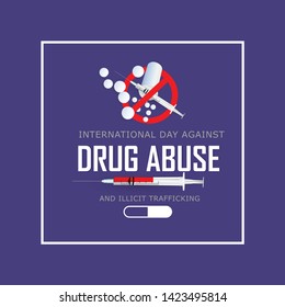 International day against  drug abuse and illicit trafficking banner
