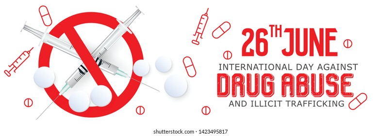International day against  drug abuse and illicit trafficking banner