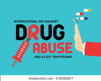 International Day Against Drug Abuse Stock Vector (Royalty Free ...